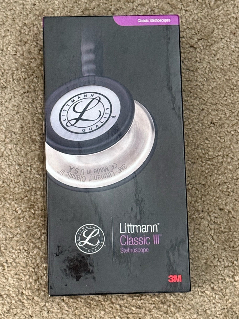 Littmann Classic III Stethoscope - Black and Silver‎